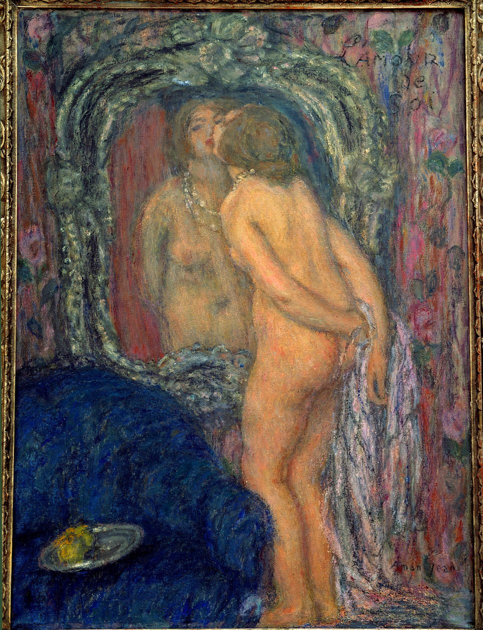 Miłość do siebie. Obraz Edmonda Francois Aman Jean (Aman-Jean, Amand Jean, Aman-Jean autorstwa Edmond François Aman Jean