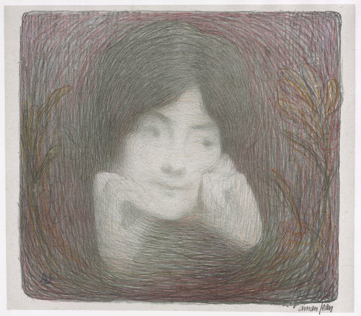 Album druków z Galerie Vollard: Mlle. Moreno z Comédie-Française, 1897. autorstwa Edmond François Aman Jean