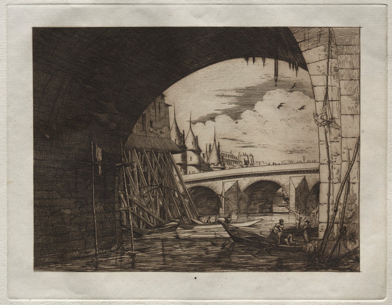 Łuk du Pont Notre Dame autorstwa Edmond Gosselin