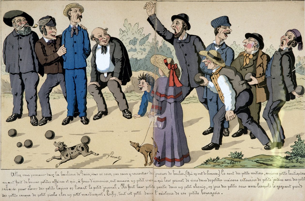 Mały mieszczanin grający w kulki - komiks społeczny autorstwa Lavrate