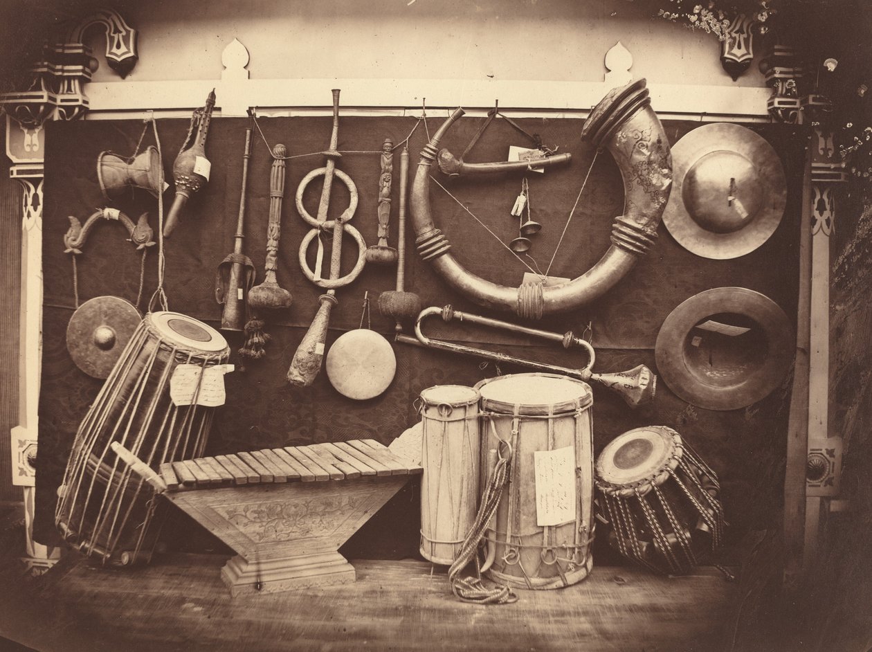 Martwa natura z instrumentami muzycznymi, c. 1863. autorstwa Edmond Lebel