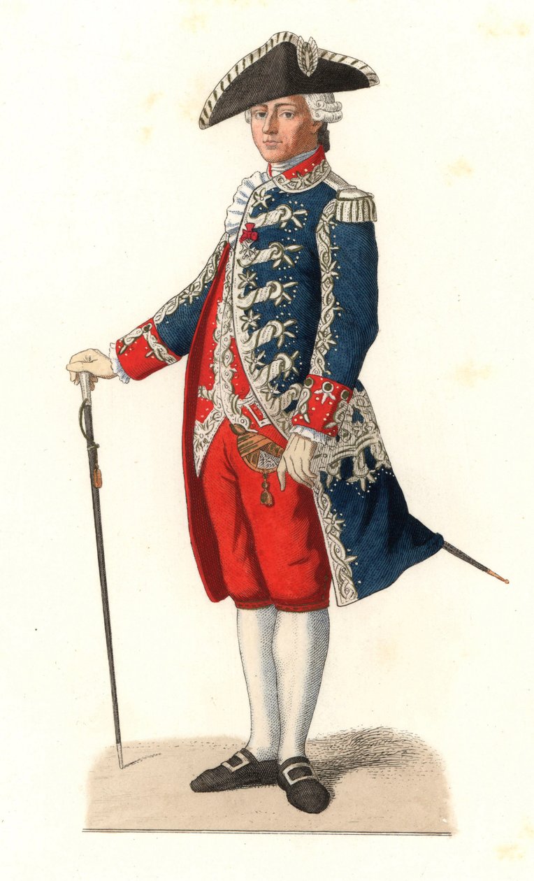 Charles Gravier, hrabia Vergennes (1719-1787), w mundurze jako kapitan straży drzwi królewskich, Francja autorstwa Edmond Lechevallier Chevignard