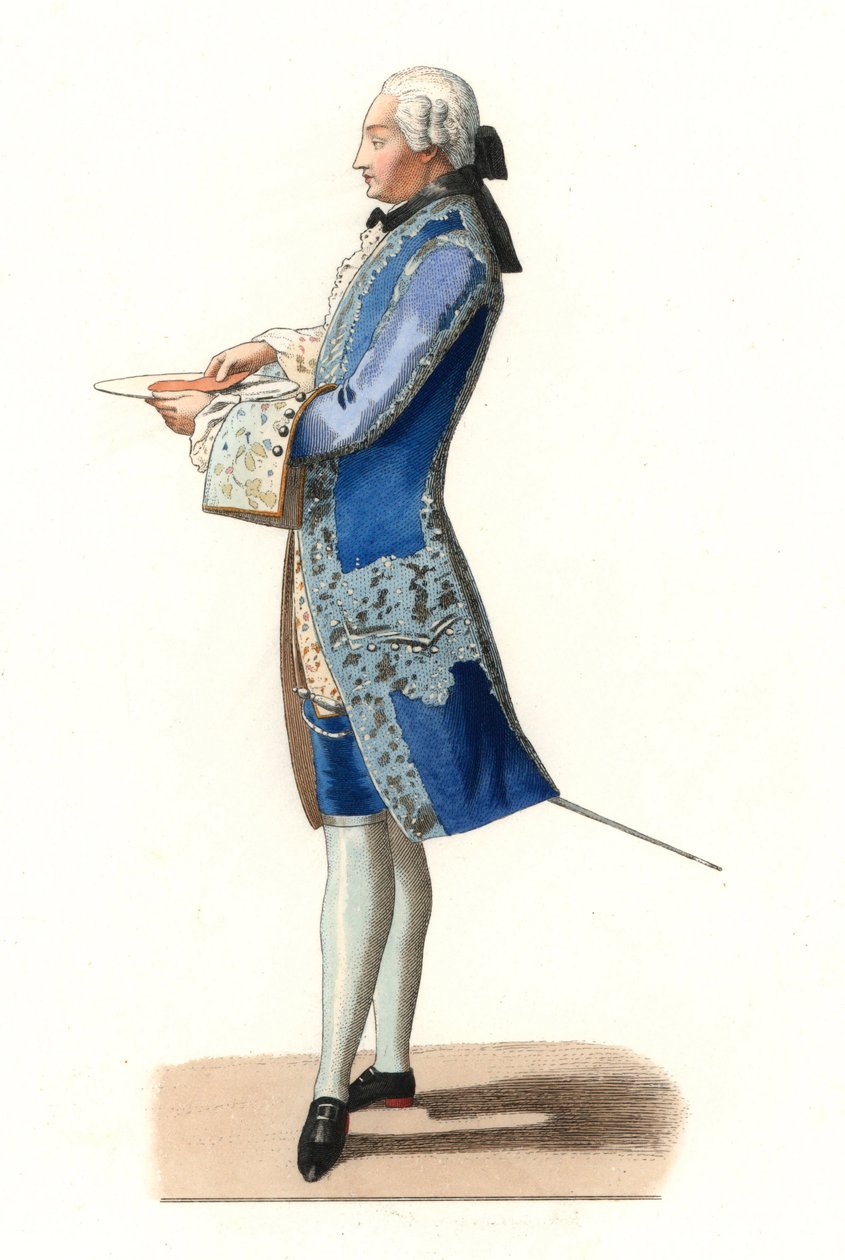 Charles Rosalie de Rohan Chabot (1740-1813), hrabia Jarnac, według obrazu Oliviera z 1777 r. - Litografia z ilustracji Edmonda Lechevallier-Chevignarda (1825-1902), z „Costumes historiques des 16e autorstwa Edmond Lechevallier Chevignard