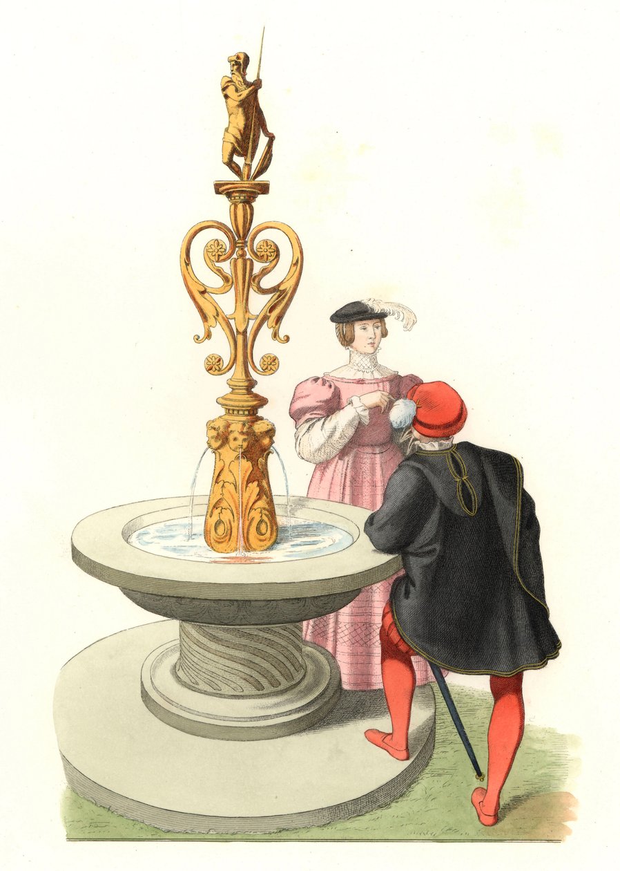 Pan i dama, angielska szlachta autorstwa Edmond Lechevallier Chevignard