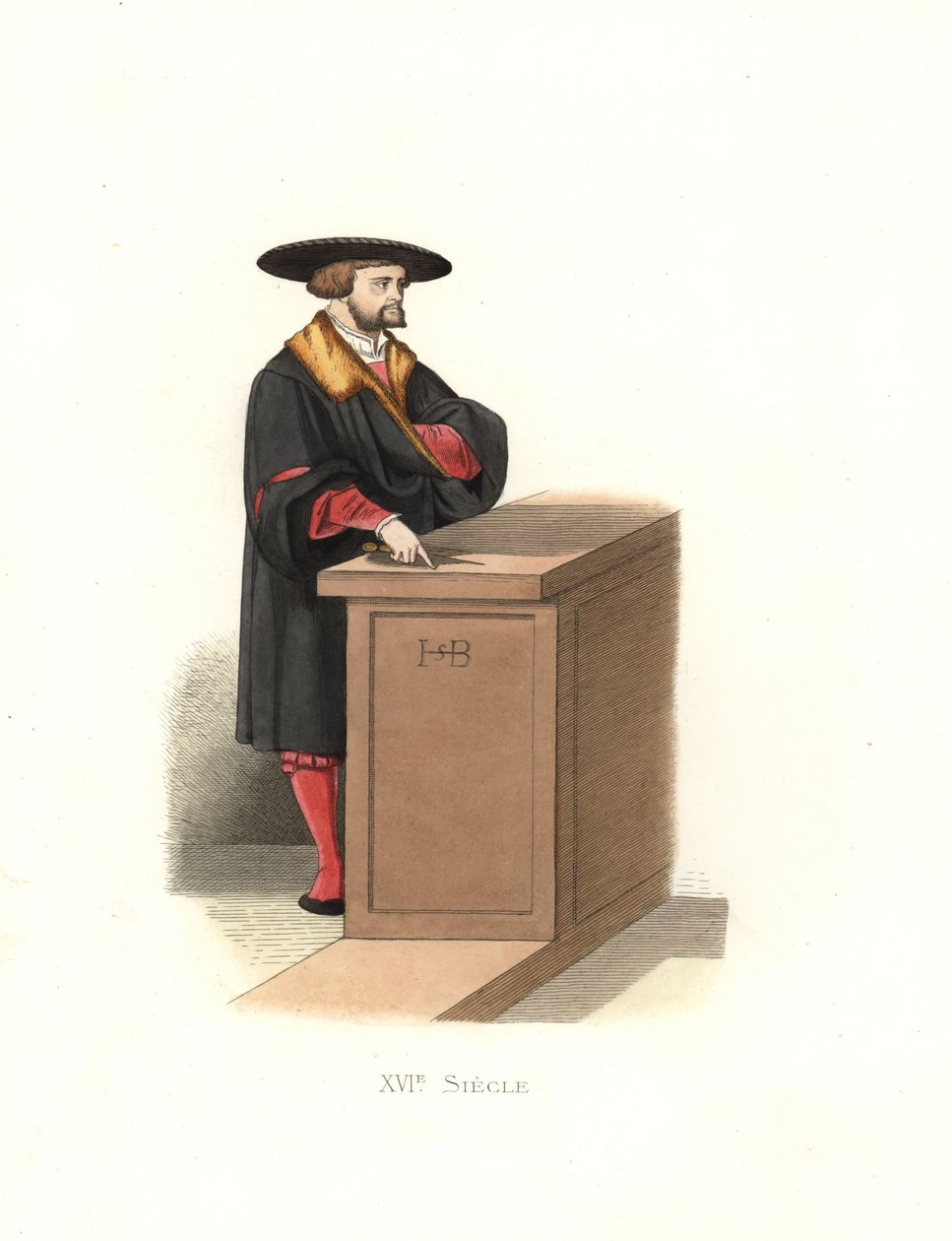 Hans Sebald Beham (1500|1550), niemiecki grafik, rytownik, malarz i miniaturzysta. autorstwa Edmond Lechevallier Chevignard