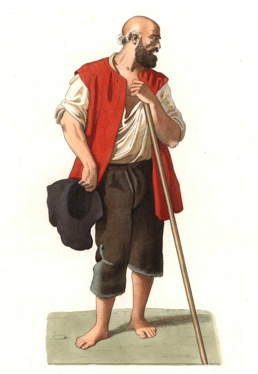Chłop Lombardii (Włochy) autorstwa Edmond Lechevallier Chevignard