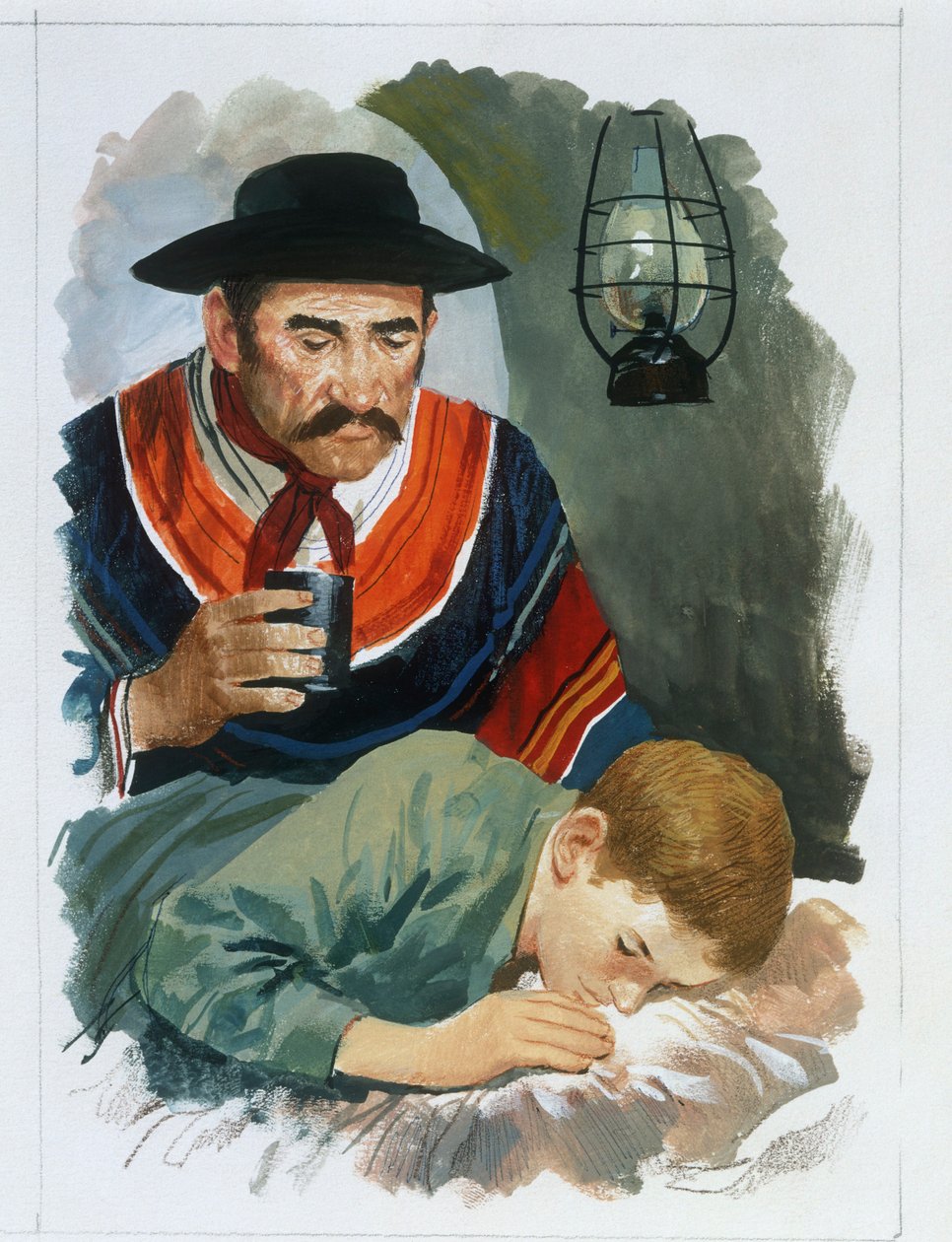 Z Apeninów do Andów z „Serca” Edmondo De Amicis (1846-1908), rysunek autorstwa Edmondo de Amicis