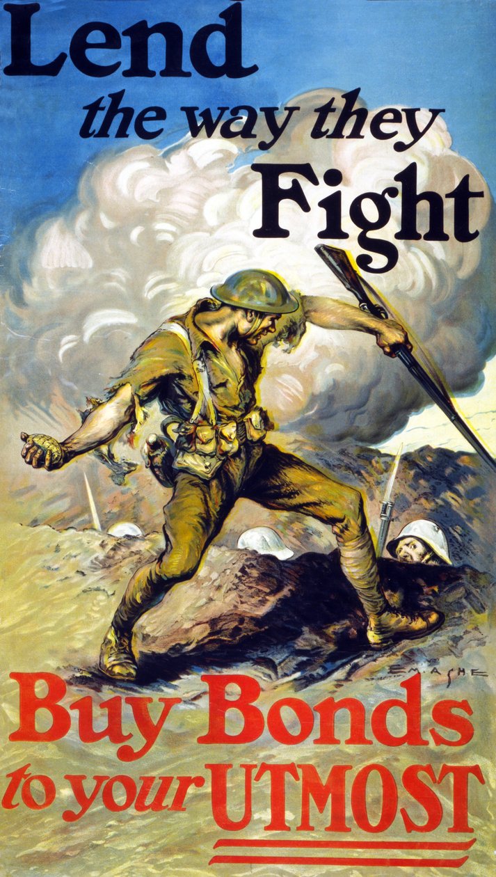 Pożycz tak, jak oni walczą, 1918 autorstwa Edmund Ashe