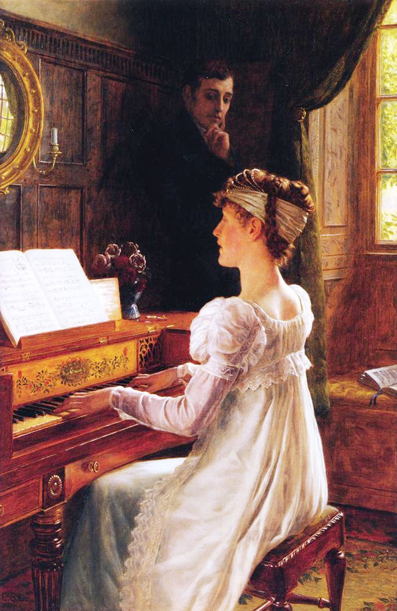 Zaloty, 1903 autorstwa Edmund Blair Leighton