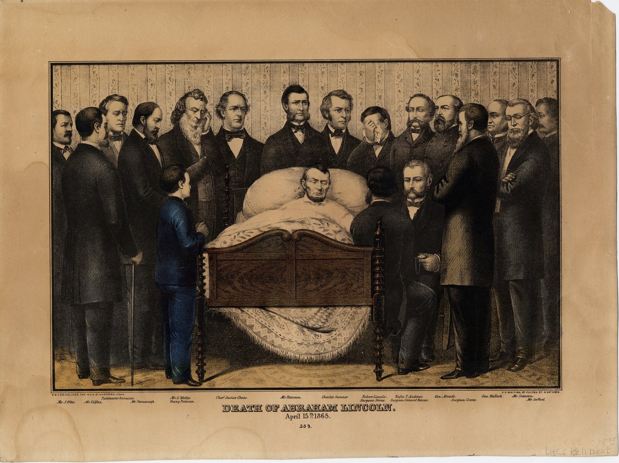 Śmierć Abrahama Lincolna, 15 kwietnia 1865 r autorstwa Edmund Burke Kellogg