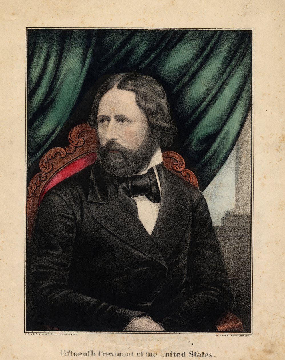 Piętnasty prezydent Stanów Zjednoczonych, 1857 autorstwa Edmund Burke Kellogg