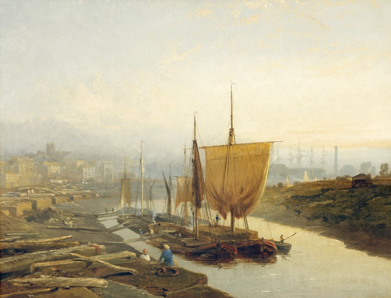 Nabrzeże Gloucester, 1858 autorstwa Edmund John Niemann