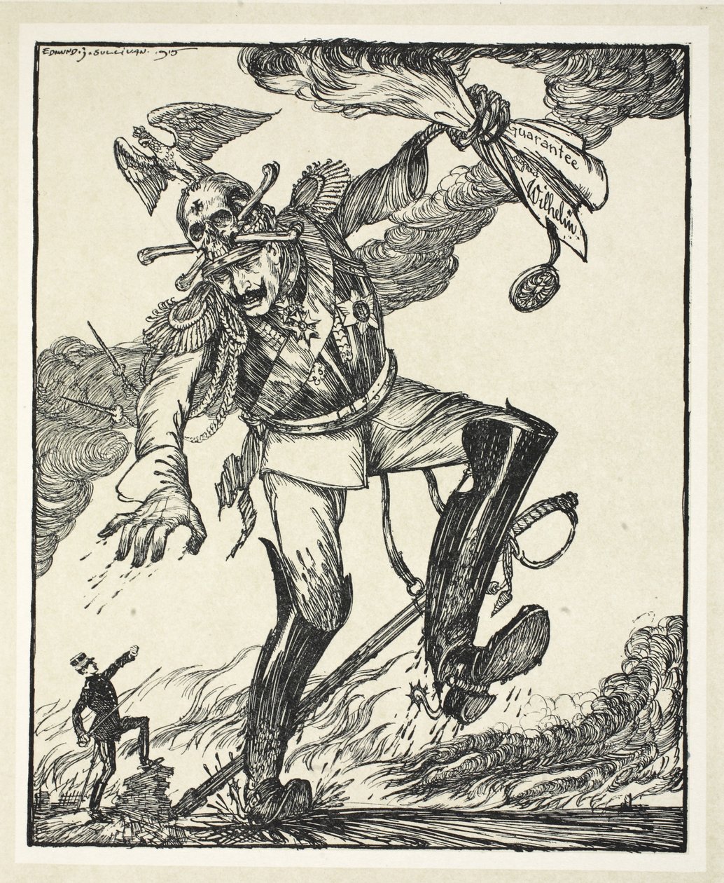 Jack, The Giant Killer (poświęcony królowi Belgii), ilustracja z The Kaiser