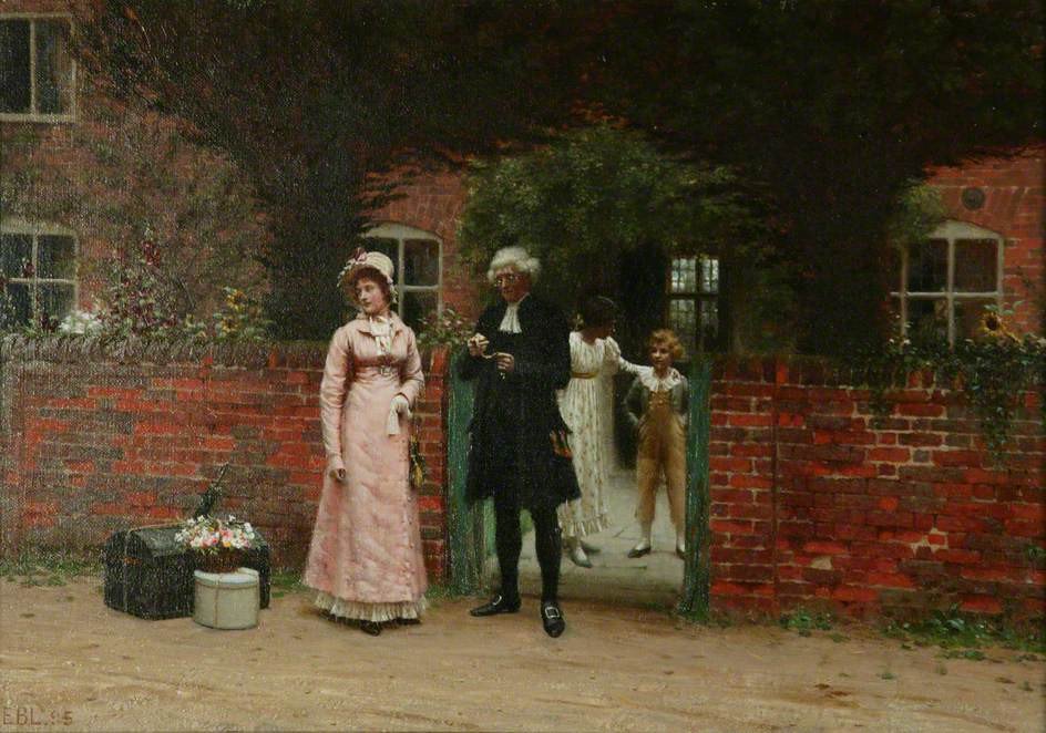 Czekając na trenera autorstwa Edmund Leighton