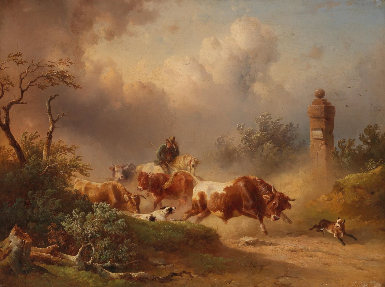 Powrót do domu z nadchodzącą burzą autorstwa Edmund Mahlknecht