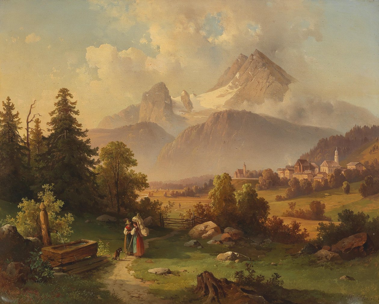Widok Watzmanna autorstwa Edmund Mahlknecht