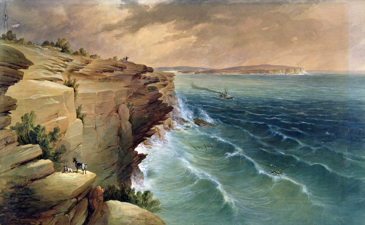 Wejście do Port Jackson, 1857 autorstwa Edmund Thomas