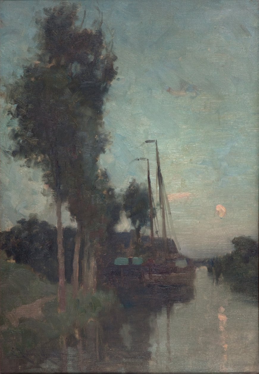 Wieczór w Holandii (olej na płótnie) autorstwa Edmund Aubrey Hunt