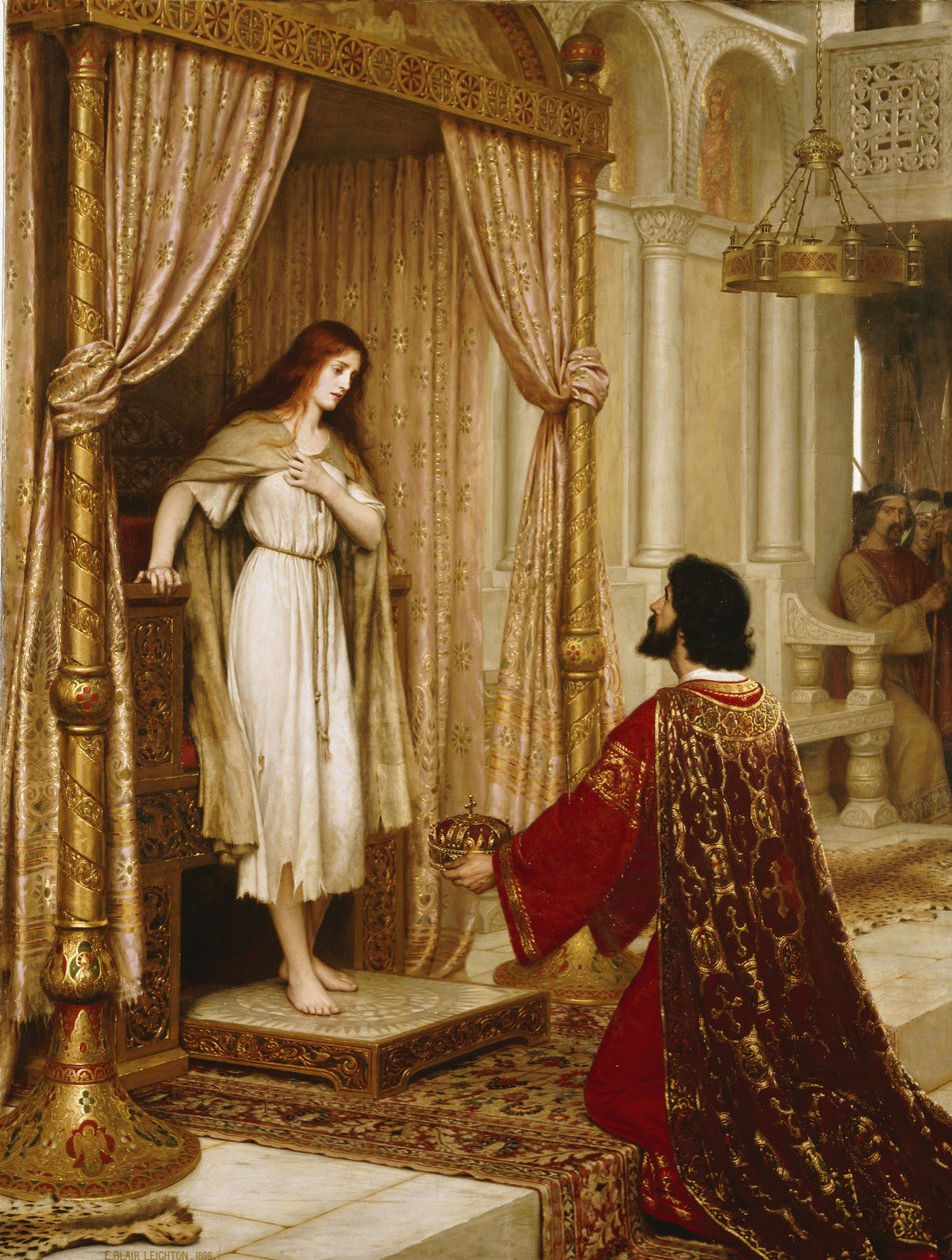 Król i żebraczka, 1898 autorstwa Edmund Blair Leighton