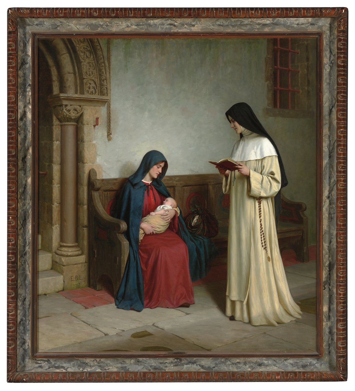 Macierzyństwo, 1917 autorstwa Edmund Blair Leighton