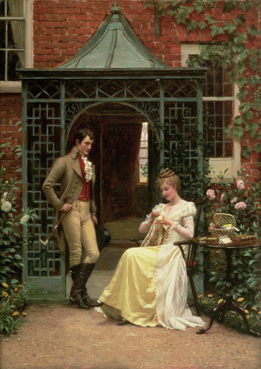 Na Progu autorstwa Edmund Blair Leighton