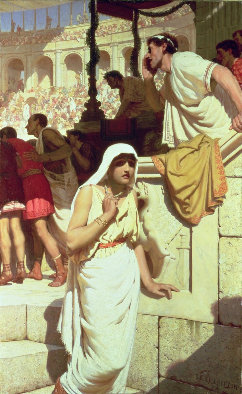 Żona gladiatorów, 1884 autorstwa Edmund Blair Leighton