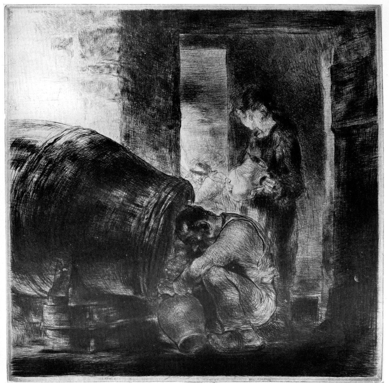 Beczka z cydrem, 1929 autorstwa Edmund Blampied