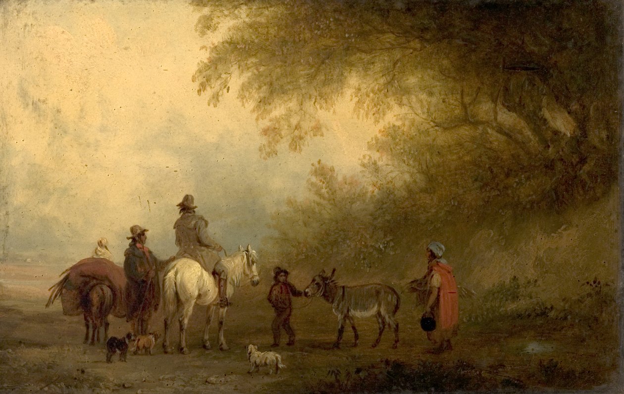 Obóz uderzający Cyganów autorstwa Edmund Bristow