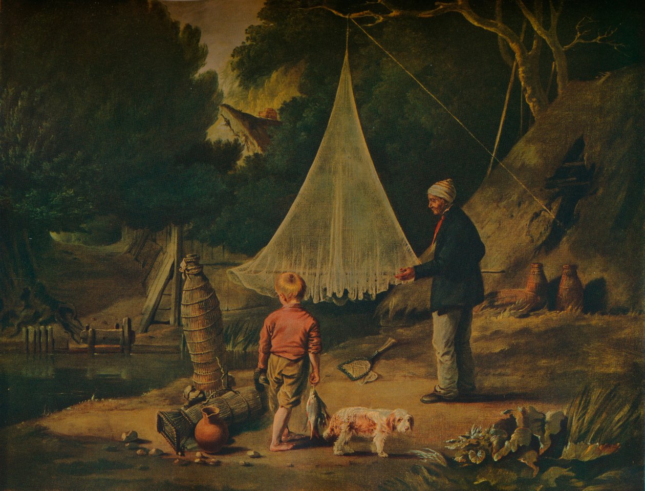 Łapacz węgorzy, 1812 r autorstwa Edmund Bristow