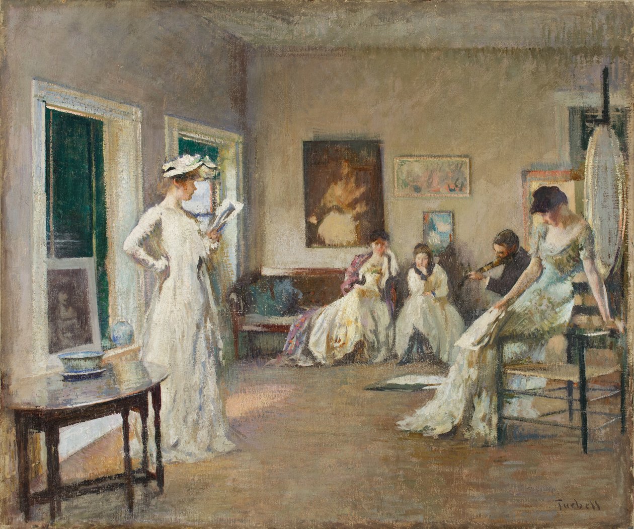 Próba w Studio autorstwa Edmund Charles Tarbell