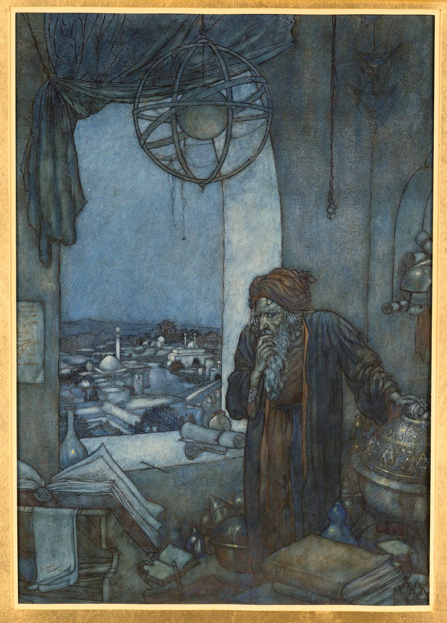 Muezin z wieży ciemności autorstwa Edmund Dulac