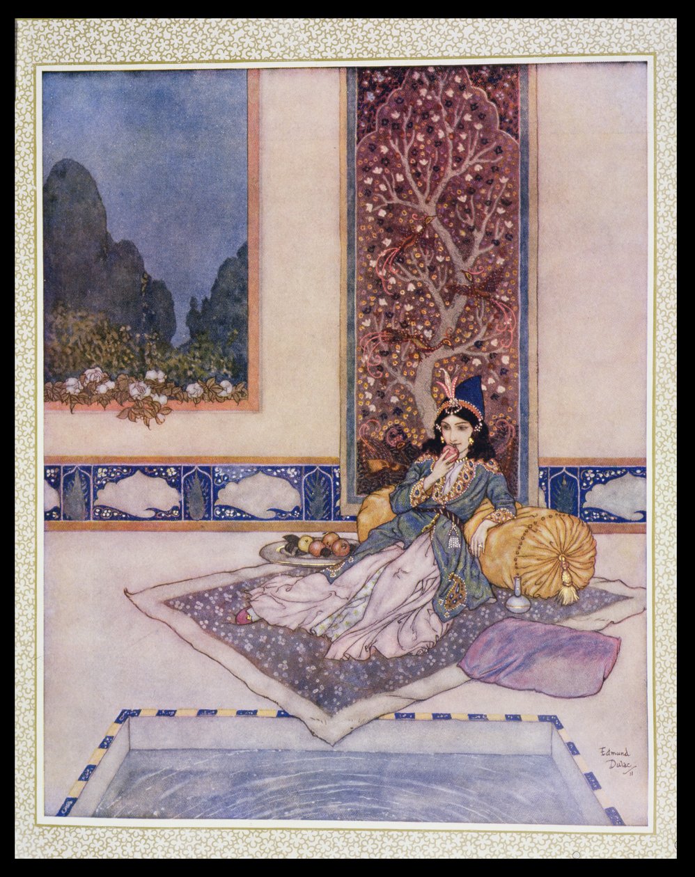 Księżniczka jedząca owoce autorstwa Edmund Dulac
