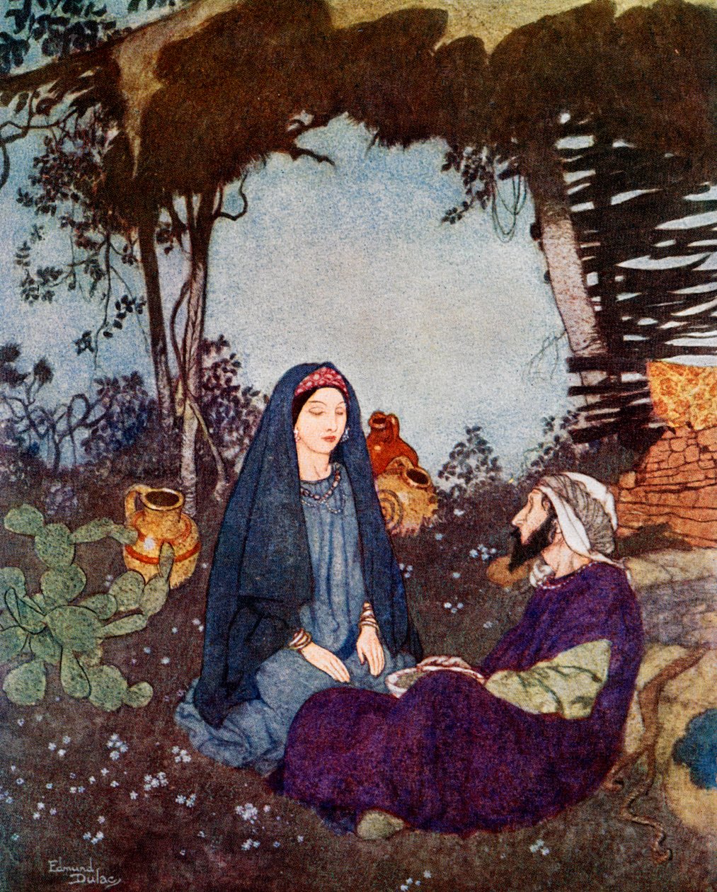 „Gdyby deser był moim domem, czy pozwoliłbym światu odejść”, c1900-1950? autorstwa Edmund Dulac