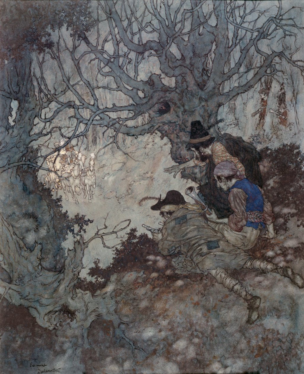 To jest złoto, to jest złoto!", ilustracja do "Królowej Śniegu" Hansa Christiana Andersena. autorstwa Edmund Dulac