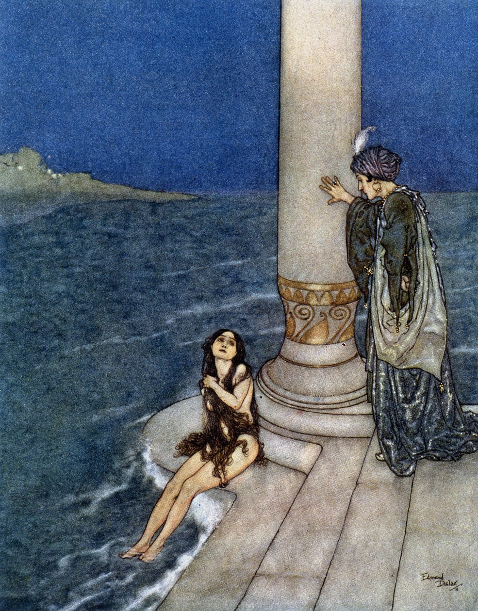 La petite sirène - w "Contes" Hansa Christiana Andersena, z ilustracjami Edmunda (Edmonda) Dulaca (1882-1953), wyd. Piazza, Paryż autorstwa Edmund Dulac