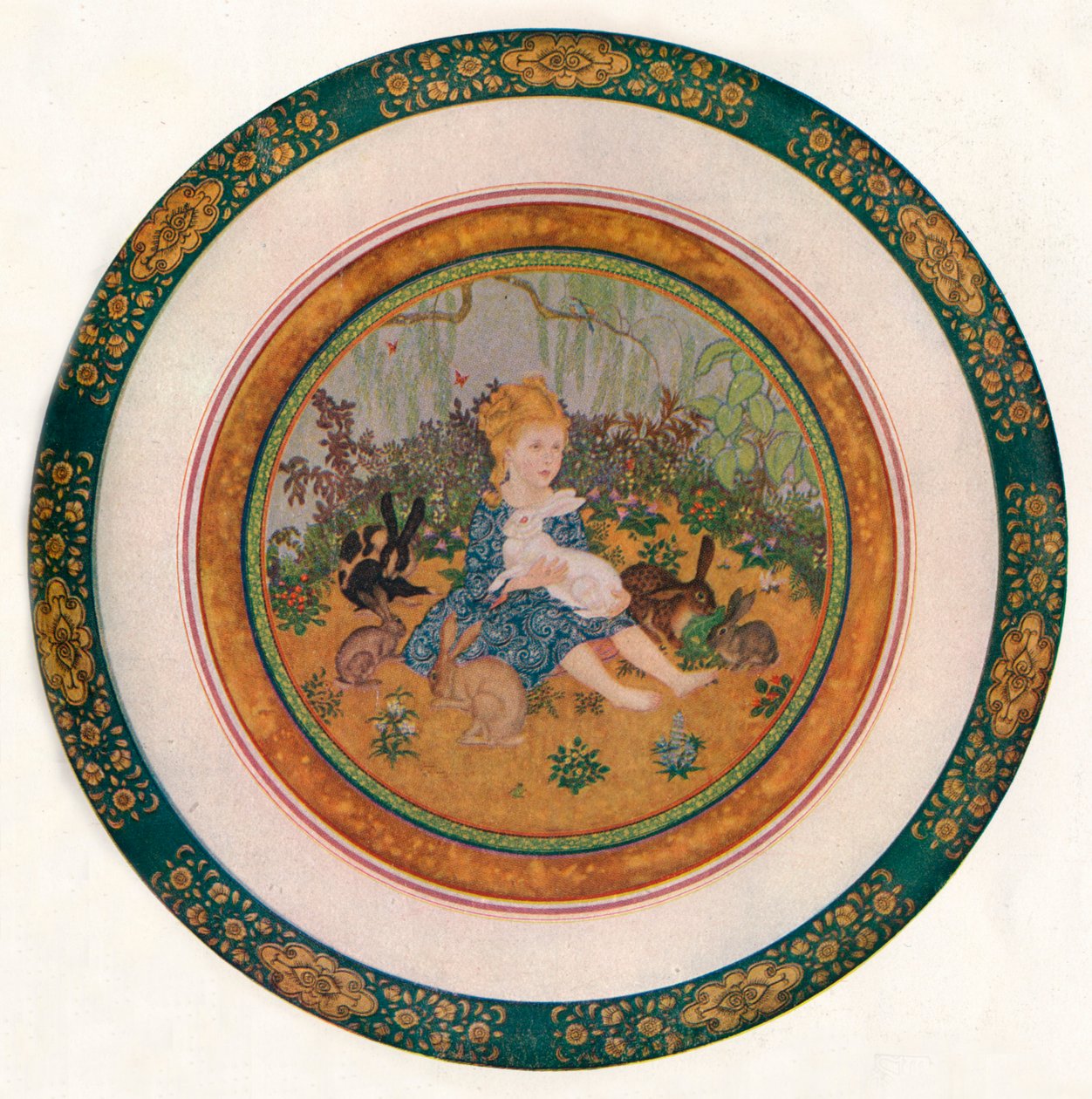 Portret panny Vivian St. George, 1917, 1919 autorstwa Edmund Dulac