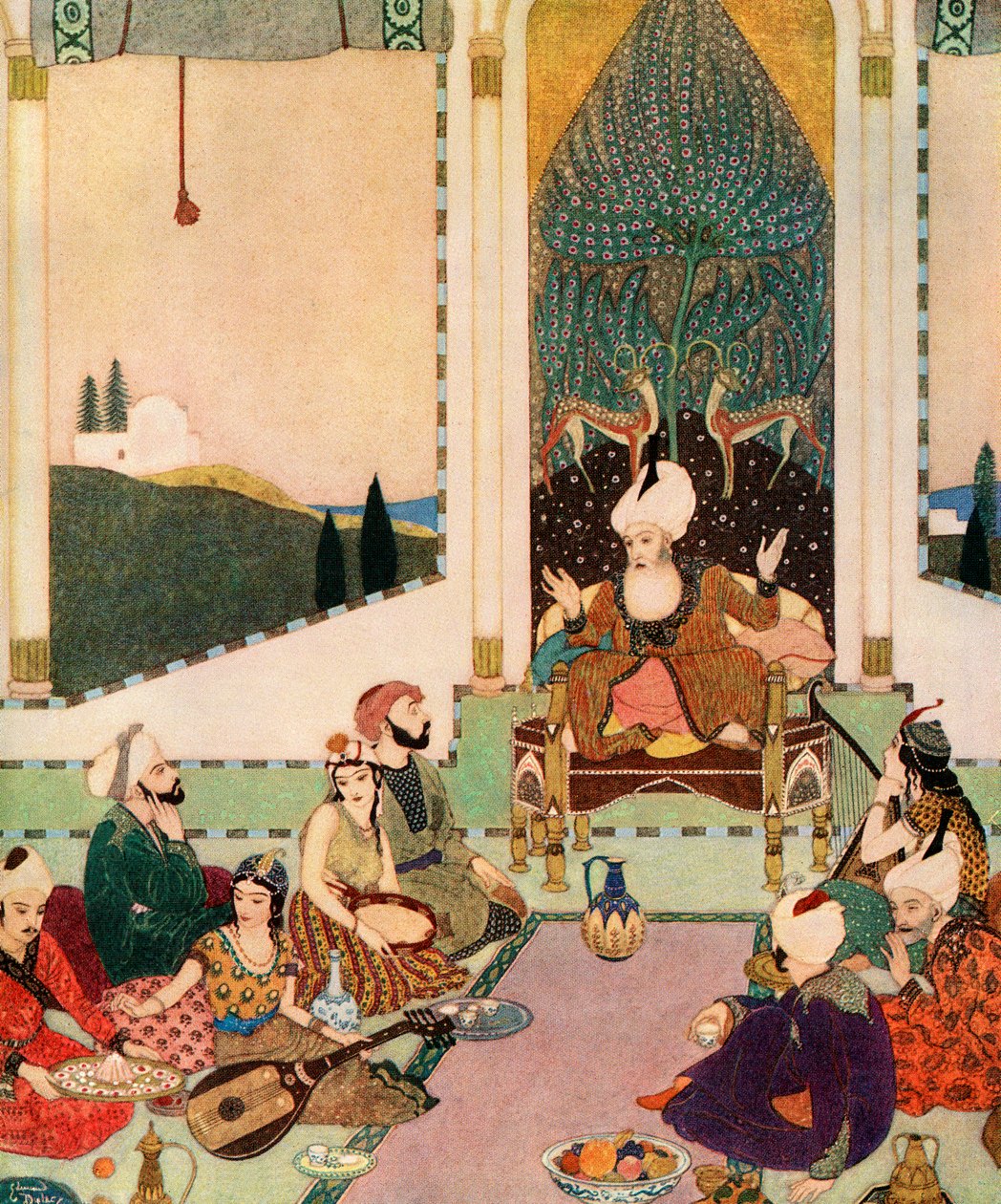 Sindbad Żeglarz autorstwa Edmunda Dulaca autorstwa Edmund Dulac