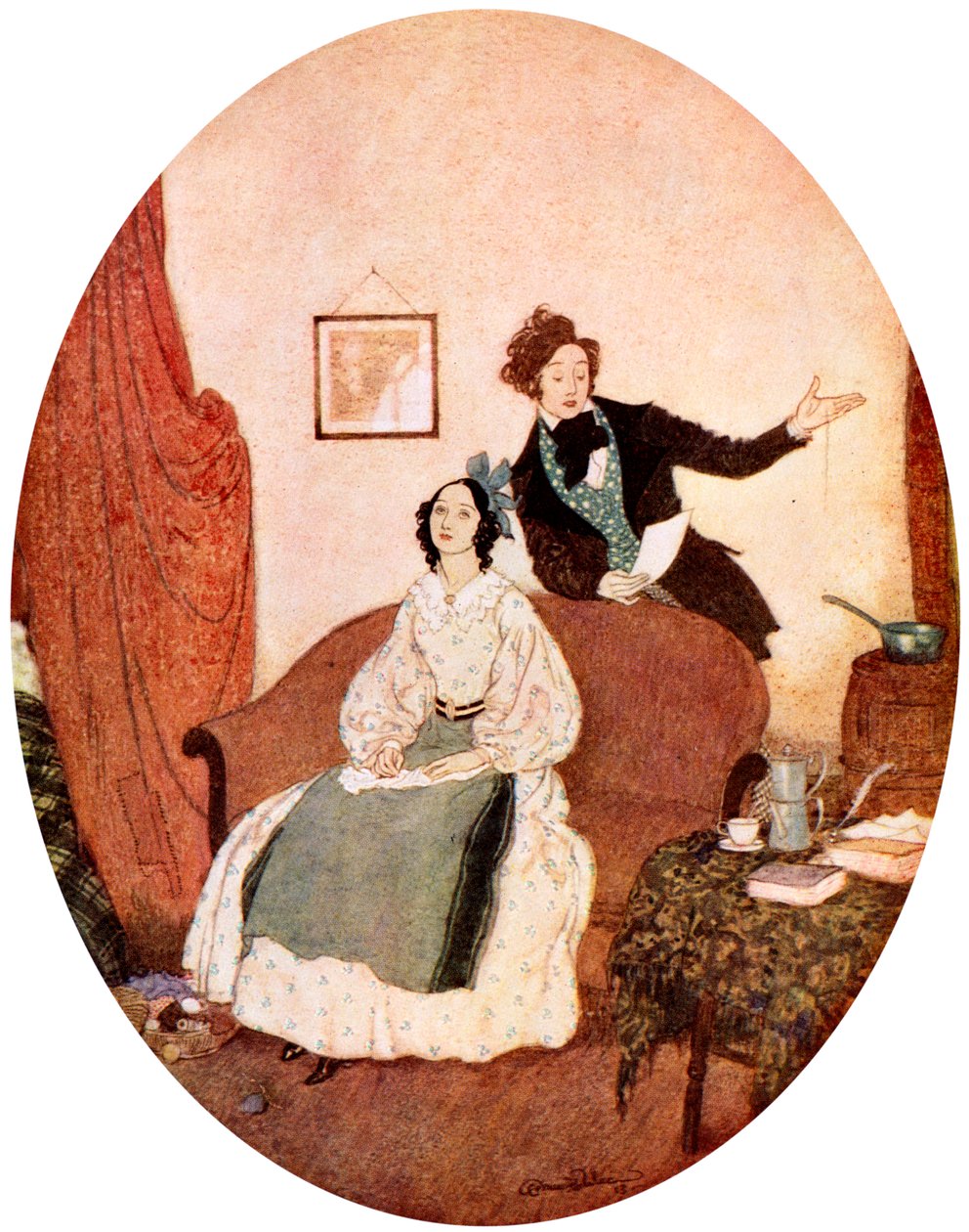 „Tis Lisette, którą uwielbiam iz rozsądkiem coraz bardziej”, c1900-1950 autorstwa Edmund Dulac