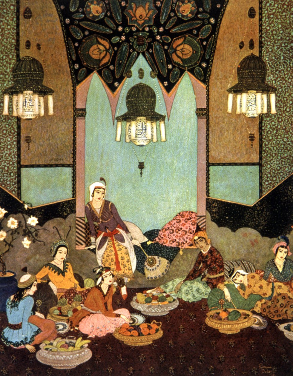 pokój owoców, Sindbad Żeglarz autorstwa Edmund Dulac
