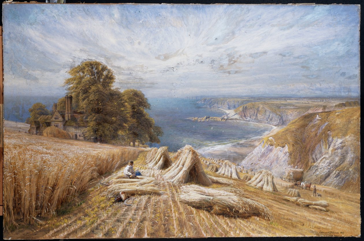 Zbiór na południowym wybrzeżu, 1869 autorstwa Edmund George Warren