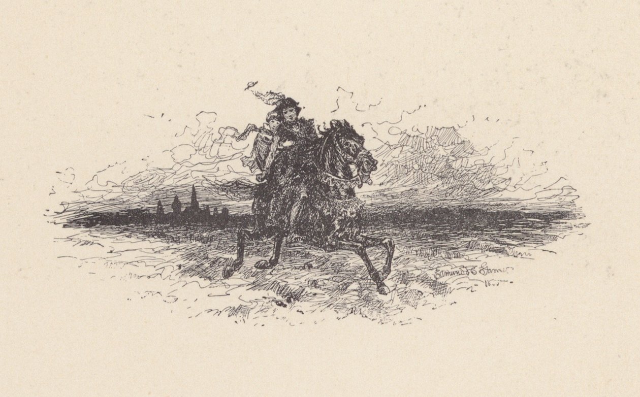 Ilustracja do "Wigilii św. Agnieszki" Johna Keatsa (litografia) autorstwa Edmund Henry Garrett