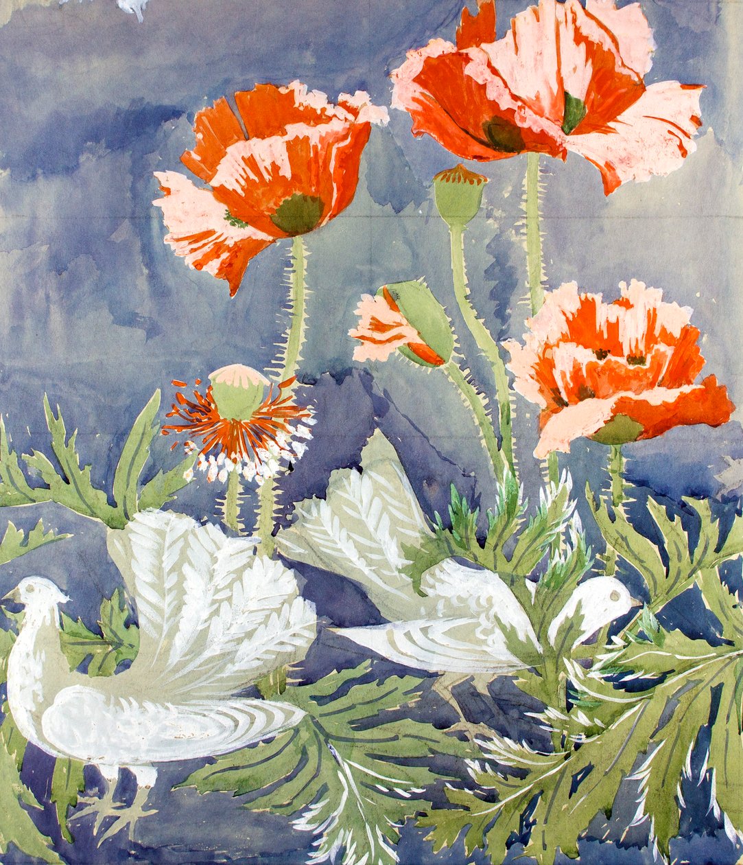 Pokój c1920 (gwasz na papierze) autorstwa Edmund Hunter