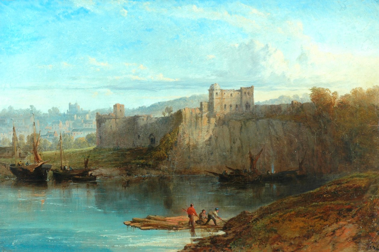 Zamek Chepstow na Wye, 1872 autorstwa Edmund John Niemann
