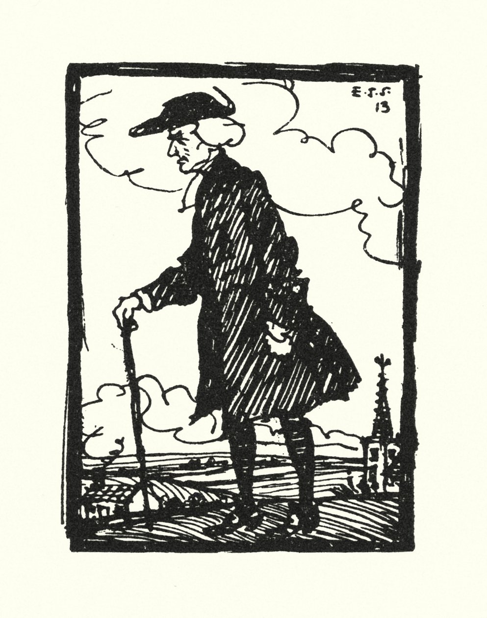 Ilustracja do The Vicar of Wakefield autorstwa Olivera Goldsmitha (kolor lito) autorstwa Edmund Joseph Sullivan