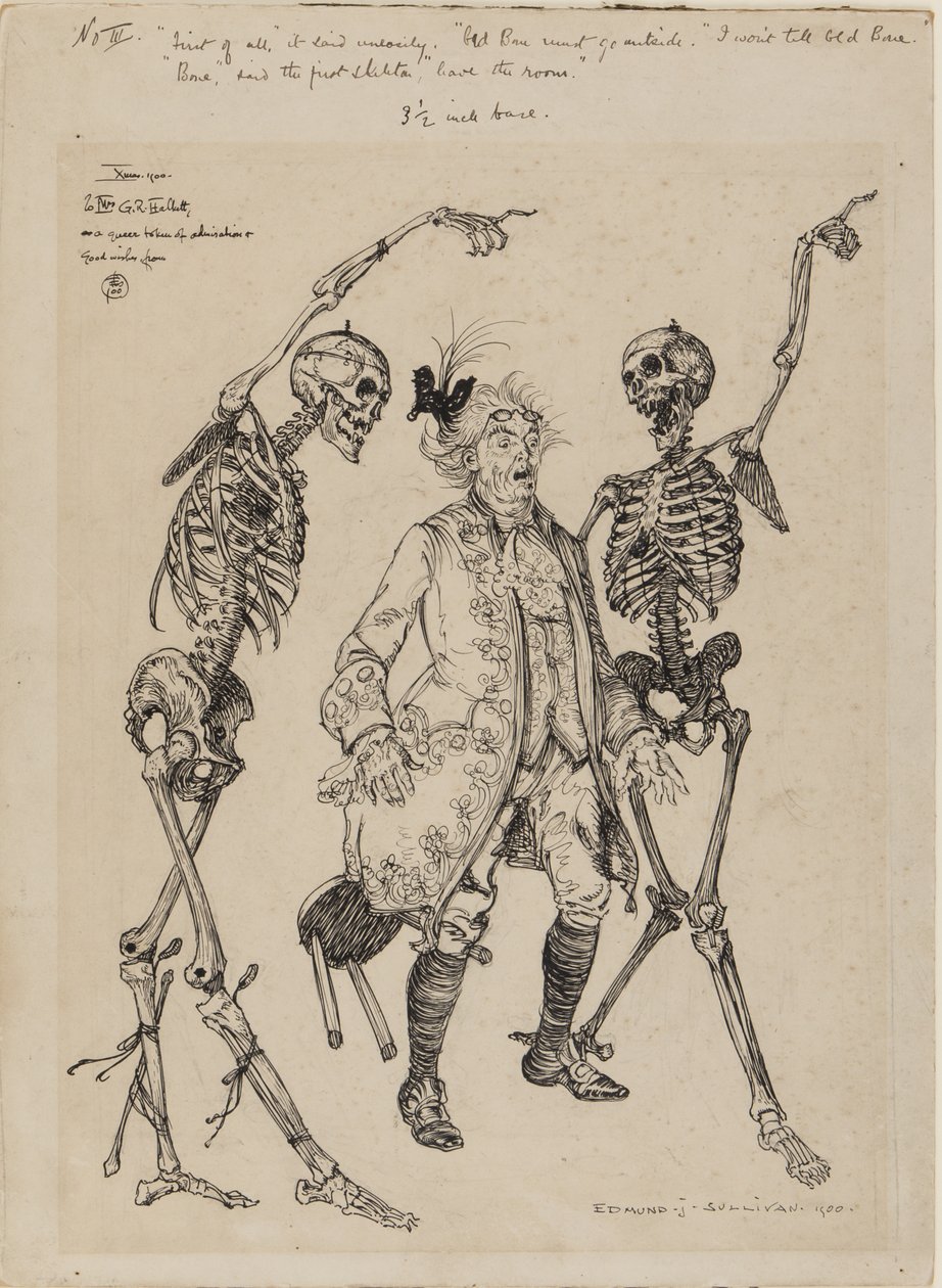 Old Bones musi wyjść na zewnątrz…, 1900 autorstwa Edmund Joseph Sullivan