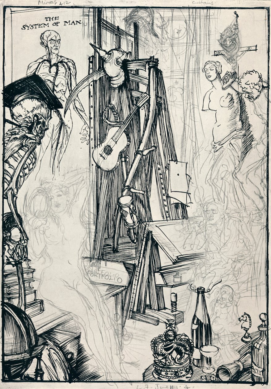 Rysownik - Etap IV, ok. 1920 autorstwa Edmund Joseph Sullivan