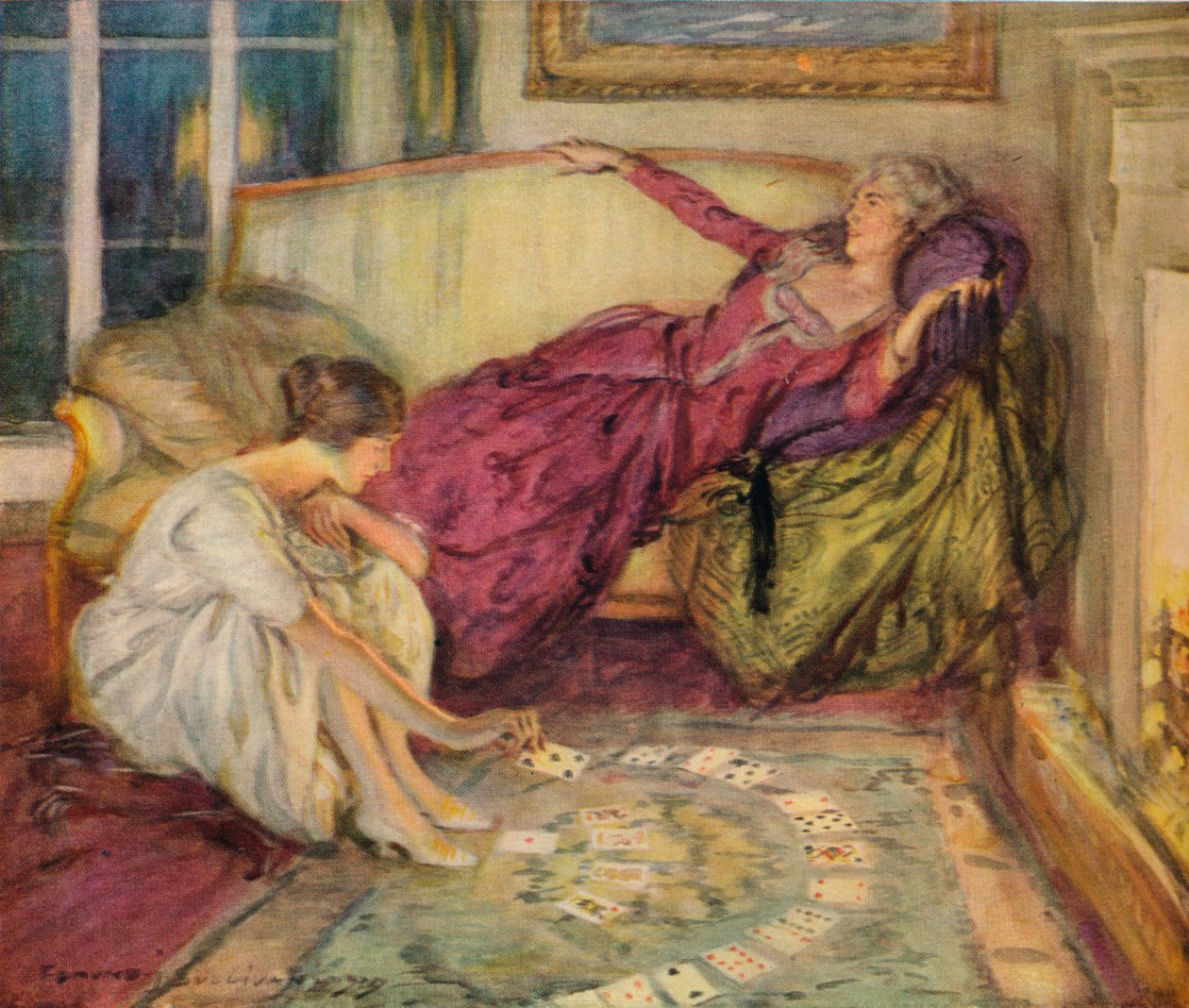 Upadek karty, c1889-1924, 1924 autorstwa Edmund Joseph Sullivan