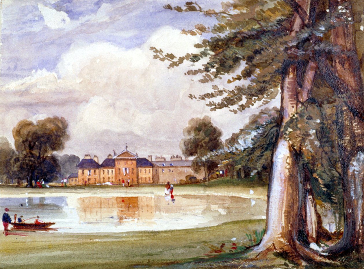 Widok Pałacu Kensington, Kensington, Londyn, ok. 1840 r. autorstwa Edmund Marks