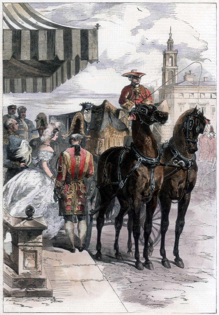 Pani wychodząca podczas „Sezonu londyńskiego”, 1856. autorstwa Edmund Morin