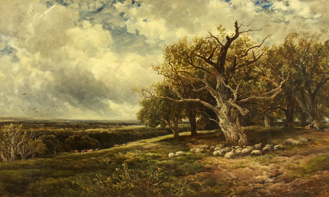 Krajobraz — przez dolinę autorstwa Edmund Morison Wimperis